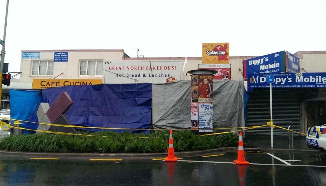 The scene of the stabbing in Henderson.