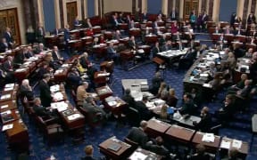 The US Senate during the impeachment trial of US President Donald Trump on 22 January.