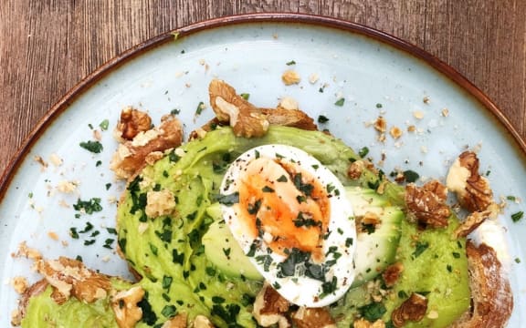 Boiled eggs and avocado