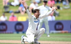New Zealand's Mitchell Santner appeals, 2024.