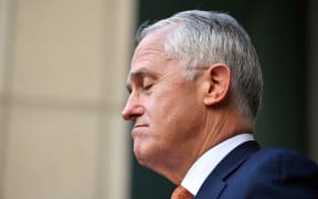 Australia's outgoing Prime Minister Malcolm Turnbull speaks at a press conference in Canberra on August 24, 2018.