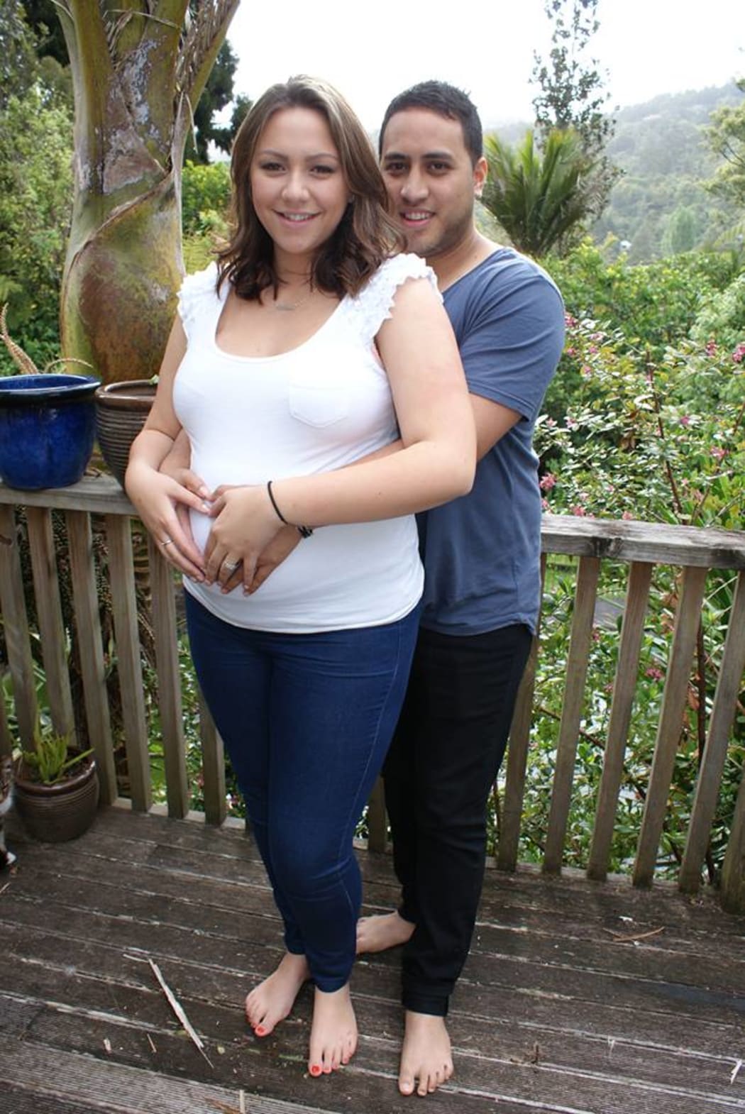 Sarah and her fiancee Tonga.