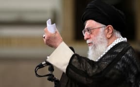 A handout picture provided by Iranian Supreme Leader's Office shows, Iranian supreme leader Ali Khamenei speaking during a meeting with members of the Iranian government in Tehran on May 23 2018.