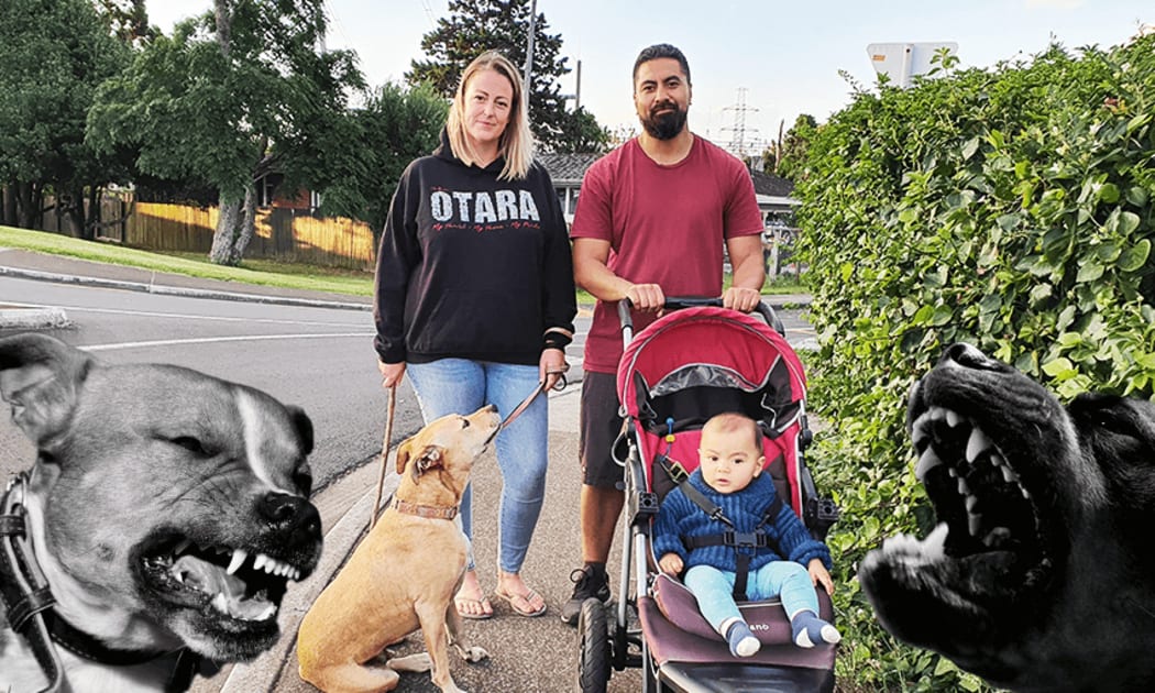 Victoria Hearn with husband Antonio Afamasaga and their son Matai,