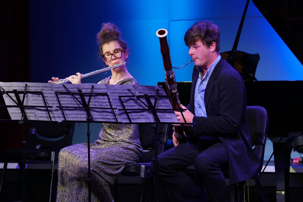 Isabella Gregory and Eli Holmes at the Wakatipu Music Festival.