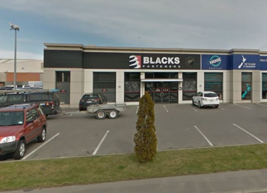 Fire and Emergency received multiple calls about the blaze at the Blacks Fasteners building on Blenheim Road.