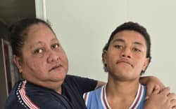Teuamua Malo and her and Pone Apiuta’s son, Kalalea.