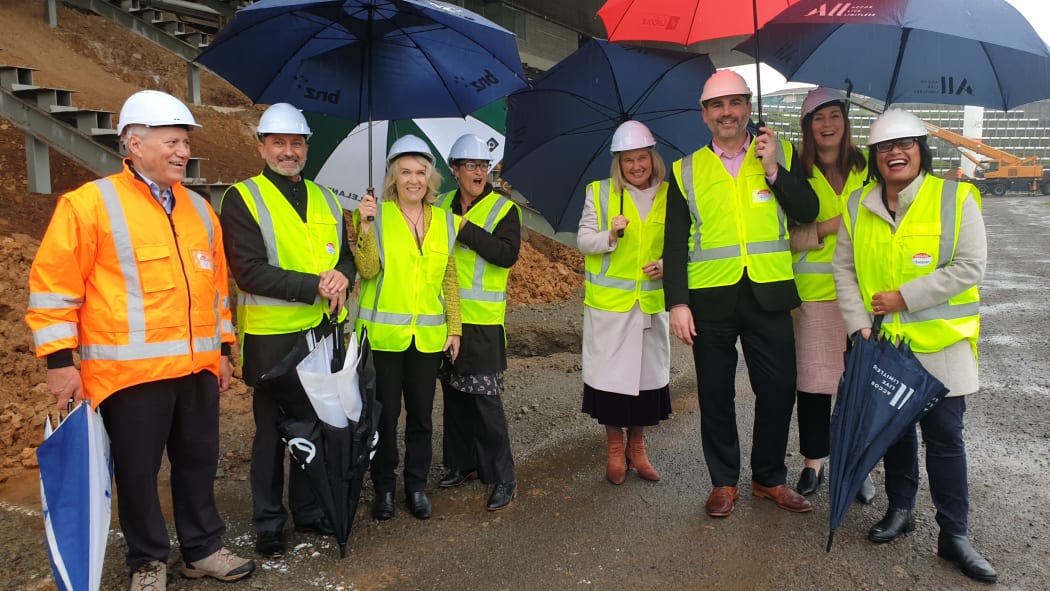 A group of Labour MPs was shown around the Yarrow Stadium site by members of the Taranaki Regional Council today.