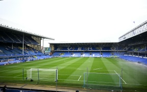 A general view of the pitch at Goodison Park.