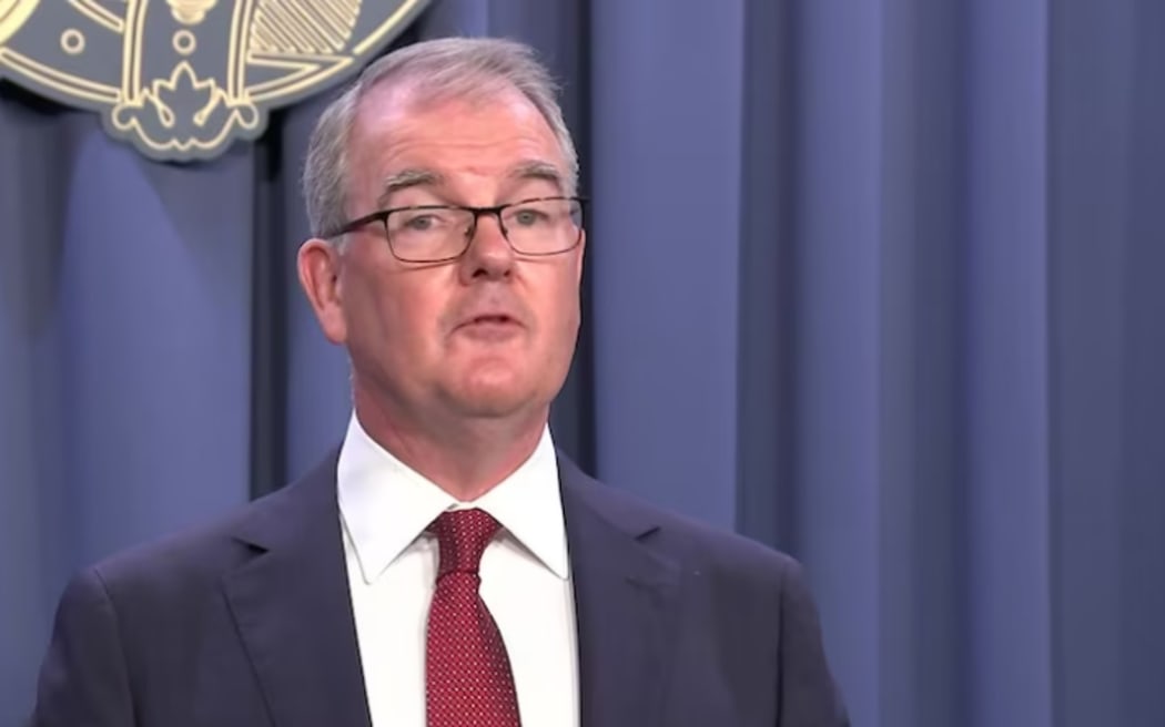 New South Wales Attorney General Michael Daley speaks at a media conference