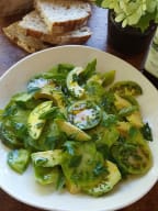 Green Tomato and Avocado salad