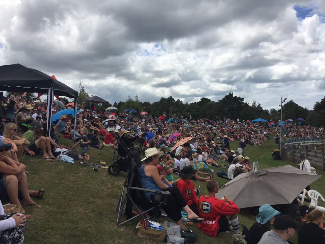 A crowd gathers for the rodeo at the Warkworth A&P Show on 1 January 2017.