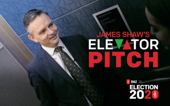 Green Party Co-leader James Shaw pushes his priorities for the party in the Elevator Pitch.