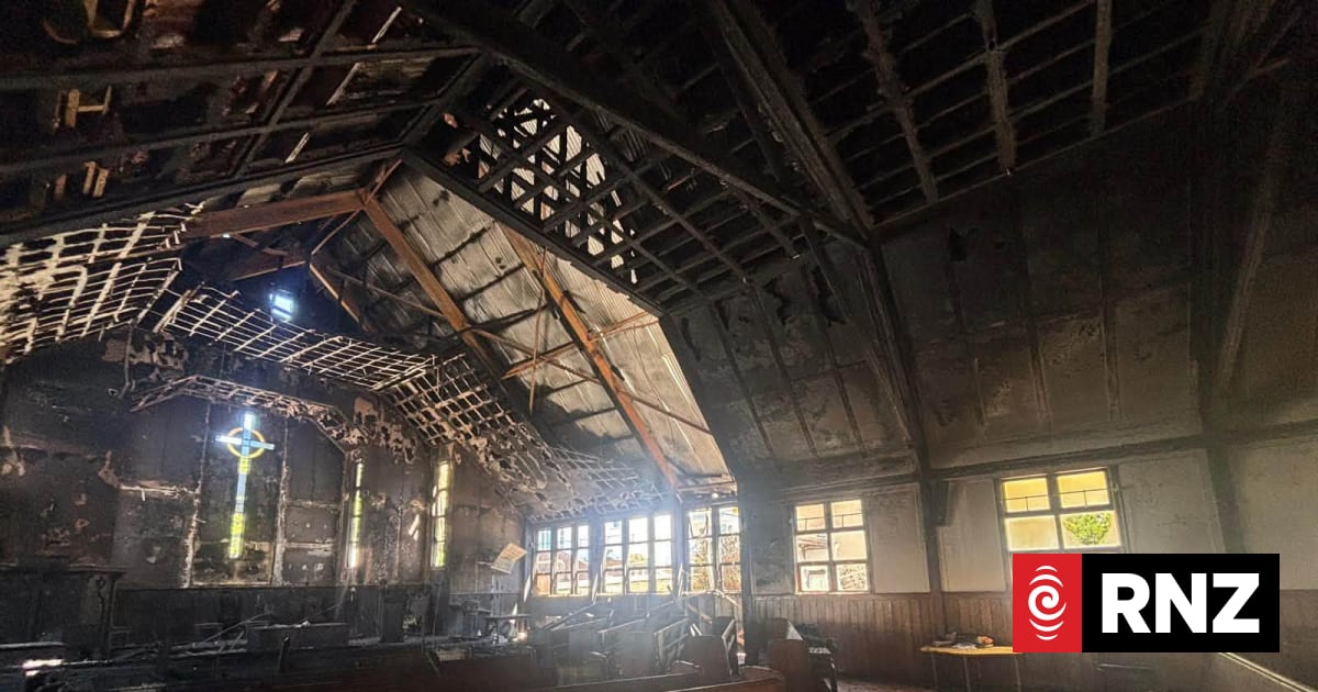'Everything's pretty charred': Police seek cause of fire that gutted Napier church