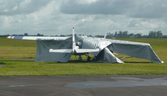 The light plane involved in the crash.