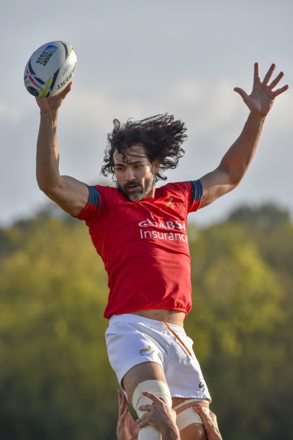 Victor Matfield during the Springboks training in Guilford, England.