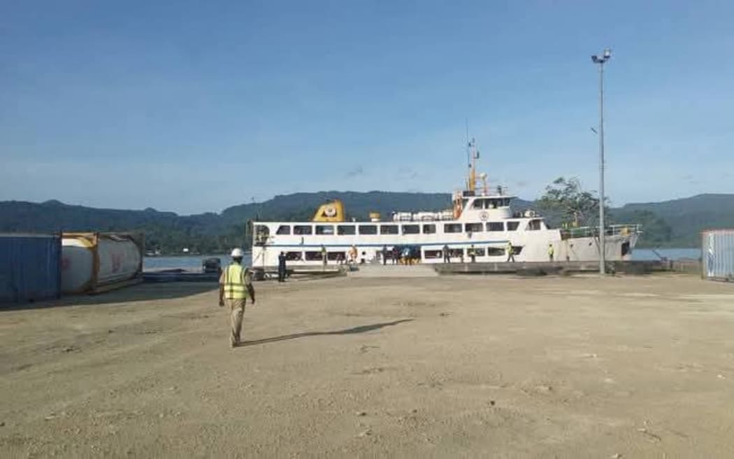 Banned passengers at Vanimo wharf