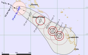 Tropical cyclone Harold, category 1