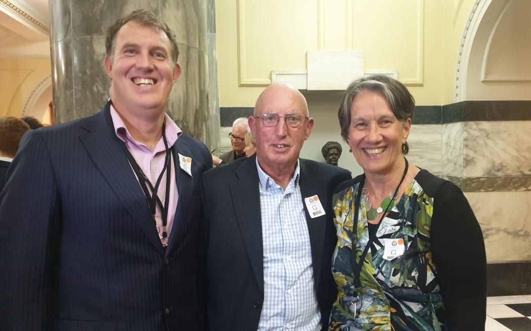 Lecretia Seales' family celebrate Parliament's vote in favour of the End of Life Choice bill.