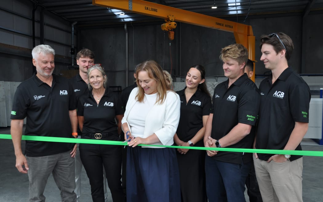 Nelson MP Rachel Boyack opening the new AGB factory in Tasman.