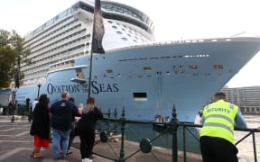 The Ovation of the Seas cruise ship returns to Sydney.