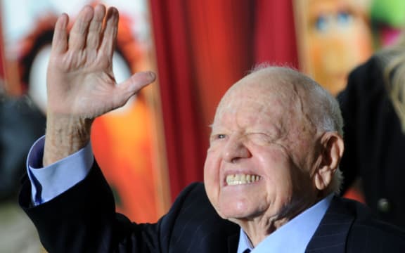 Mickey Rooney at a Hollywood film premiere in 2011.