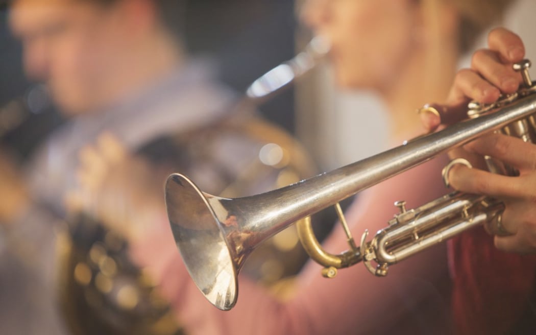Trumpeter performing. (Photo by Tom Merton/Caia image/SCIENCE PH / NEW / Science Photo Library via AFP)