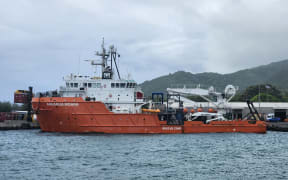 A deep sea mining research vessel in Rarotonga