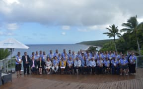 Attendees of the Pacer Plus free trade agreement summit in Niue