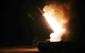 File photo. This handout photo taken on October 5, 2022 and released by South Korea's Defence Ministry in Seoul shows the Army Tactical Missile System (ATACMS) firing a missile from an undisclosed location on South Korea's east coast during a South Korea-US joint live-fire exercise aimed to counter North Korea’s missile test.