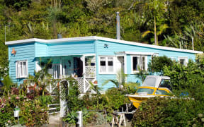 Remote bach holiday house on February 13 2013 in Whangaroa Harbour , New Zealand.