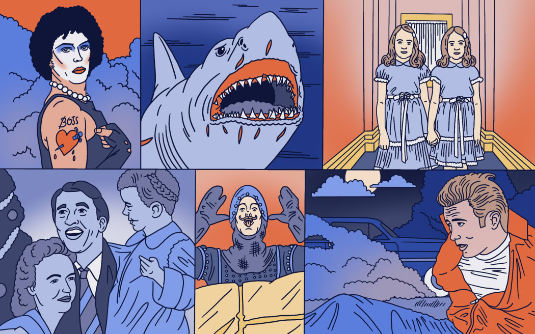 Collage of scenes from classic movies