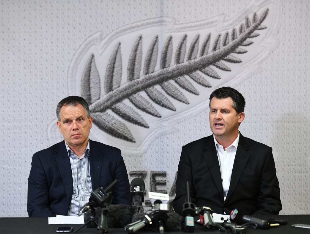NZ Football president Deryck Shaw and chief executive Andy Martin