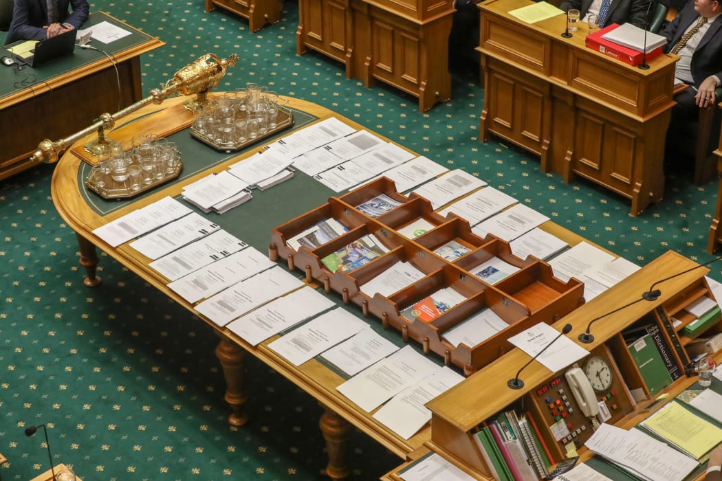 Proposed amendments to the Electoral (Integrity) Amendment Bill 2018 cover the table in the House. 9 august 2018