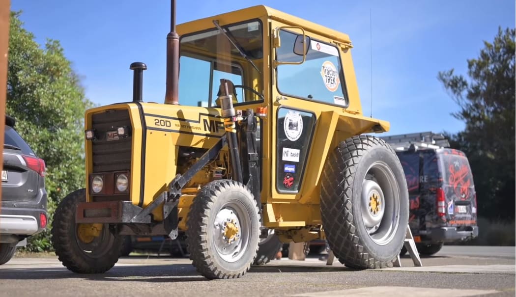 The Massey Ferguson 20D that will be used for the trek.