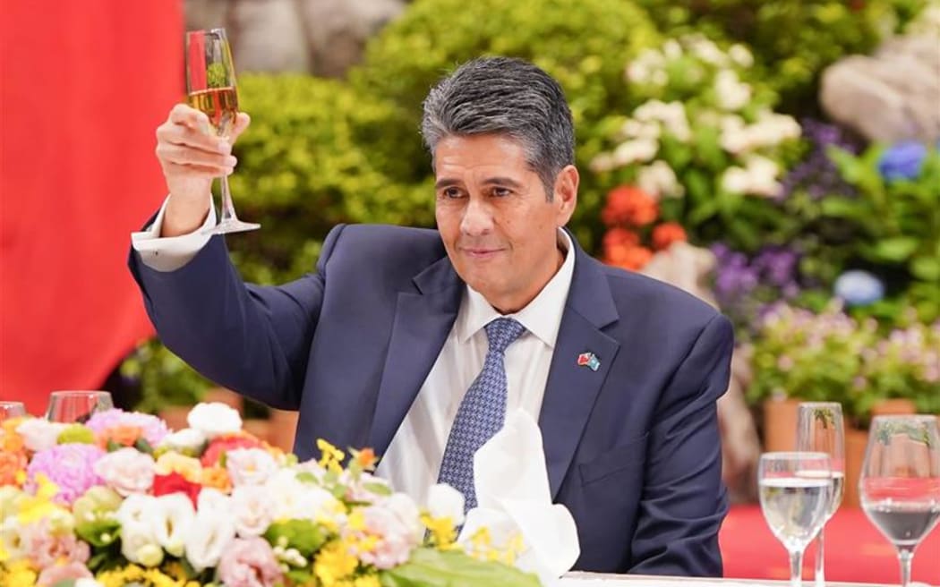 President Surangel Whipps Jr. at his first state visit to Taiwan in May 2025 after the inauguration of his second term.