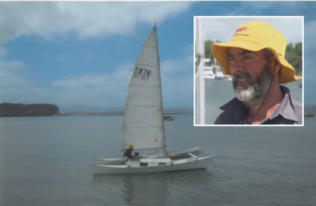 Alan Langdon left Kawhia Harbour on a tiny catamaran with his daughter Que on 17 December.