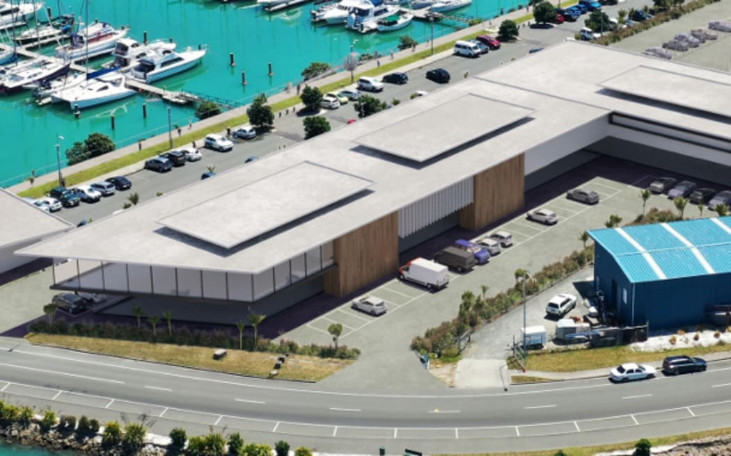 The proposed Marina Service Centre at the Nelson Marina.