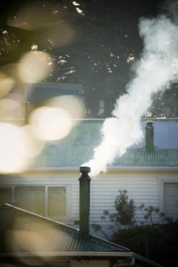 Wood burner smoke