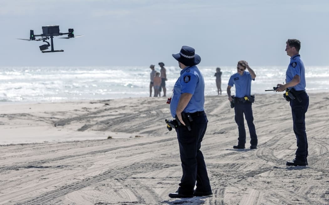 Drones are increasingly used at beaches to detect sharks.