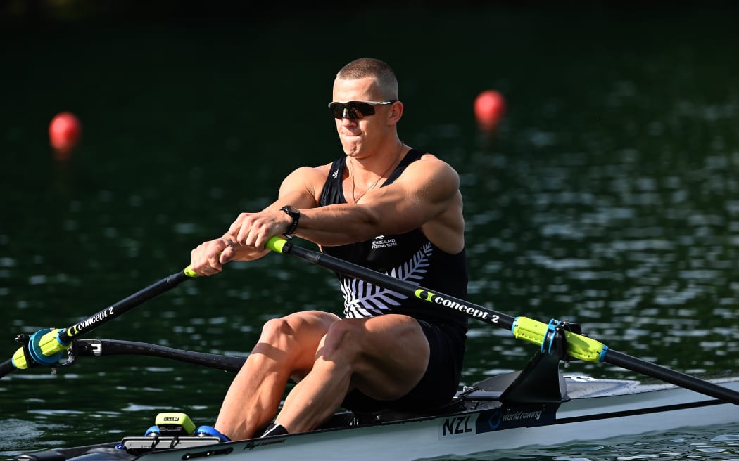 Men's Single Sculls Logan Ullrich of New Zealand