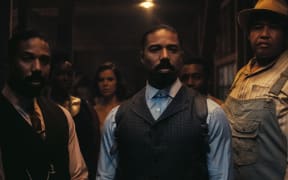 (From left) Michael B Jordan as Smoke, Wunmi Mosaku as Annie, Hailee Steinfeld as Mary, Michael B Jordan as Stack, Miles Caton as Sammie and Omar Benson Miller as Cornbread in Sinners (2025).
