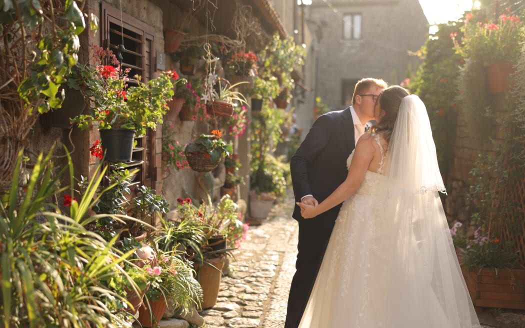 Christopher Wedderburn and Emily Serafini get married in Italy on 7 July 2024.