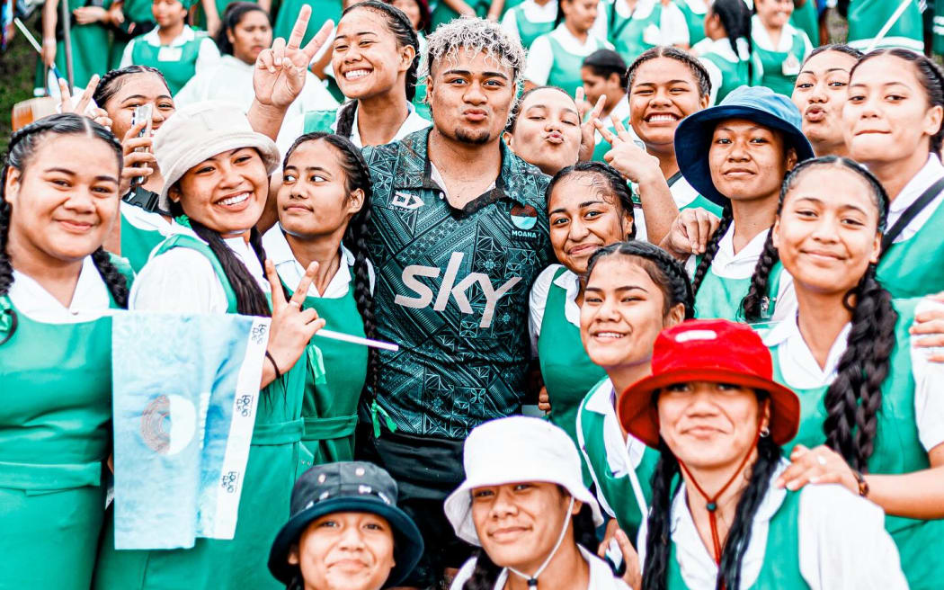Liahona High School students supporting Moana Pasifika in Tonga on 4 May 2024.