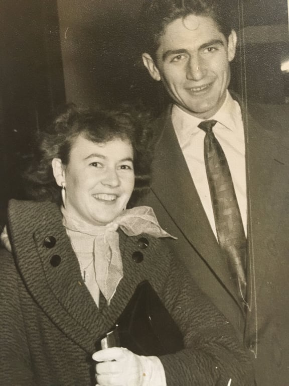 Laszlo Kohajda and his wife Maria, who was also a Hungarian refugee, on their first date in 1957.