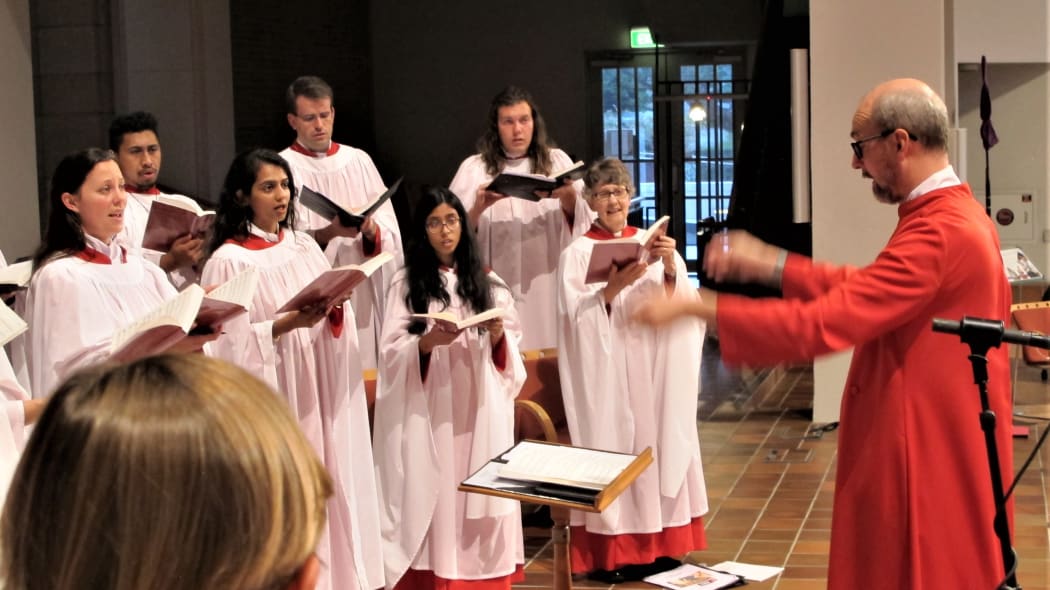 Holy Trinity Cathedral choir with director Rowan Johnston