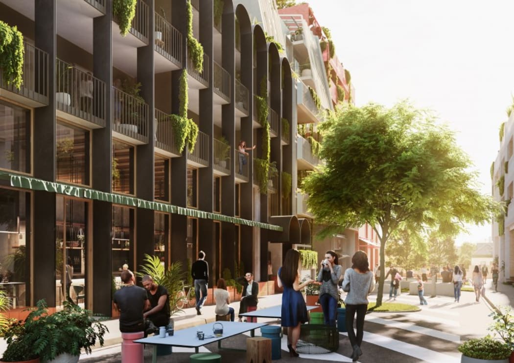 A concept plan for new housing planned for central Christchurch, which has sustainability and community at its heart, developers say.