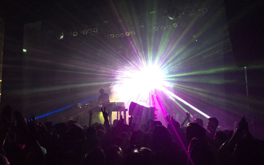 Jamie xx performs at the St James Theatre.