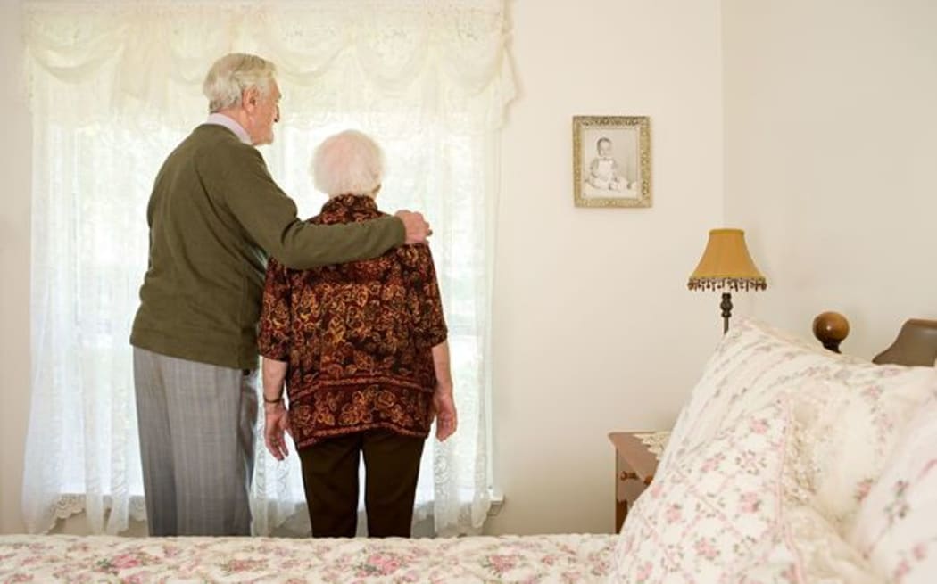 Elderly couple at home