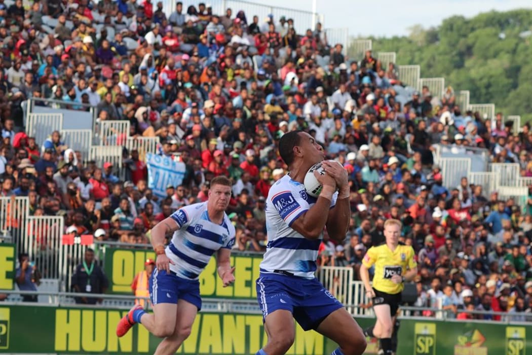 Bulldogs v Sharks NRL trial match held in Port Moresby.